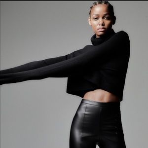 Zara Faux leather leggings.